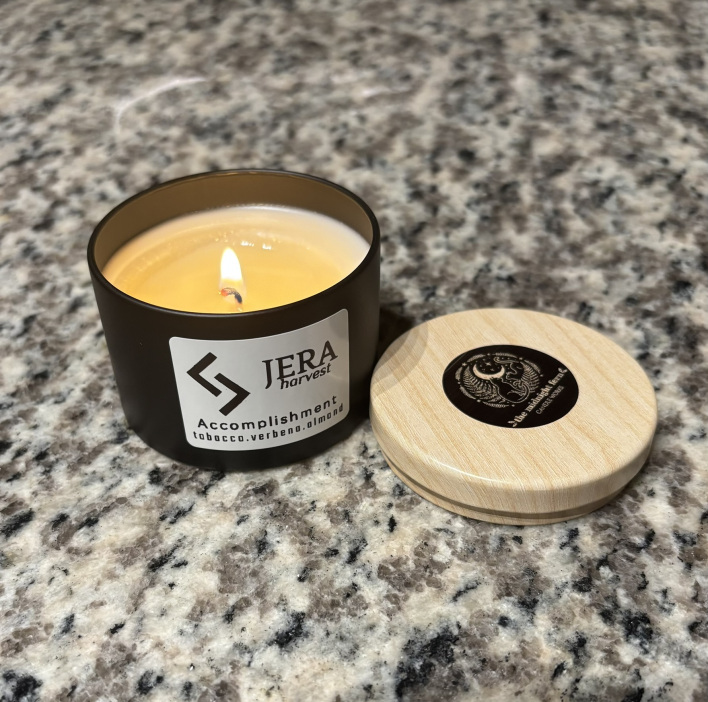 travel candle tin reflective