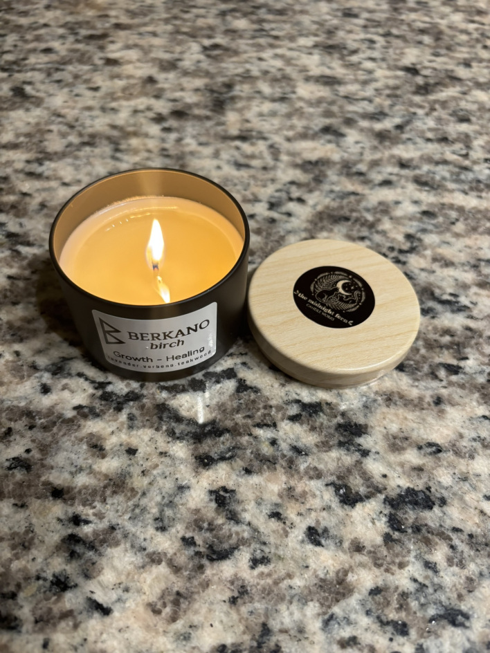 travel candle tin reflective