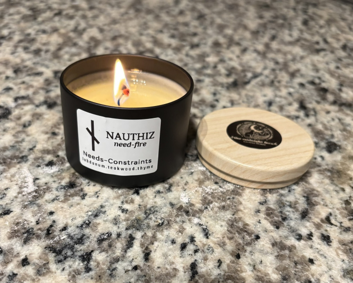 travel candle tin reflective